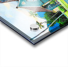 Waioli Huiia Church stands in Hanalei Kauai in watercolor Acrylic print