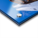 Reflective surface of the Vessel with a skyscraper behind with c Impression Acrylique