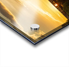 Freight train on the railroad bridge in Austin at sunset Acrylic print