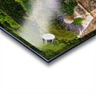 Stone steps into a hedged flower garden on the Isle of Wight Acrylic print