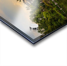 Hotel at dawn by River Wenatchee in Alpine German town of Leaven Acrylic print