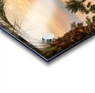 Sun setting behind the West Bank of Israel over Dead Sea Impression Acrylique