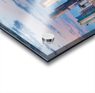 Distant view of Harvest moon in the Austin skyline at sunset Acrylic print