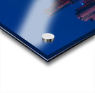 Harvest moon in the Austin skyline at sunset in Texas Impression Acrylique