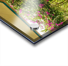 Portrait format of vintage wooden rocking chair on a porch Acrylic print