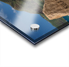 Winter waves crash on the shore at Kulailai beach on Oahu Impression Acrylique