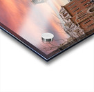 Sunset over snow covered Woodburn Hall at WVU Acrylic print