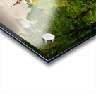 Church in the woods above peaceful river Acrylic print