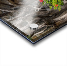 Red flowers in artistic flower arrangement with cartwheel Impression Acrylique