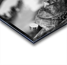 Statue of Lawrence Durrell in Corfu in black and white Acrylic print