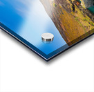 Narrow path in front of colorful harbor in Boscastle Acrylic print