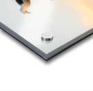 Seagull on a cast iron street lamp at dusk Acrylic print