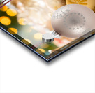 Three Christmas decorations on strings Acrylic print