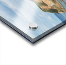 Cottage by cliffs at West Bay Dorset in UK Impression Acrylique