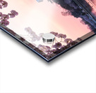 Pink colors of Cherry Blossom and Jefferson Memorial at sunrise Acrylic print