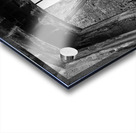 Thomas Telford suspension bridge in Conwy in black and white Acrylic print