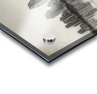 Charcoal San Diego Skyline at sunset from Coronado Acrylic print