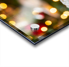 Seal on Christmas cake with tree lights Acrylic print