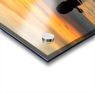 Silhouetted heads against infinity edge pool Acrylic print