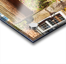 Wooden well winch frames welcome sign Acrylic print