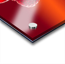 Fresh sliced strawberry in heart shape reflected Acrylic print