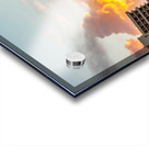 Carved head of dragon canoe in Waikiki Acrylic print