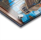 Wall mural of busy port on building in Punta Arenas in Chile Acrylic print