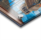 Wall mural of busy port on building in Punta Arenas in Chile Acrylic print