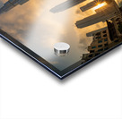 Sunset over the Burj Al Khalifa in Dubai downtown district Impression Acrylique