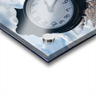 Old fashioned clock by the bike walking trail over Deckers Creek Acrylic print