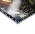 Steel girder bridge carries the bike walking trail over Deckers  Impression Acrylique