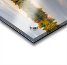 View across the Ellesmere Mere to a clear reflection of distant  Acrylic print