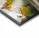 Sunset view across Ellesmere Mere in Shropshire to church Impression Acrylique