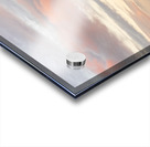 Sunset view across Ellesmere Mere in Shropshire to church Acrylic print