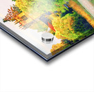 Watercolor across Ellesmere Mere in Shropshire to church Acrylic print