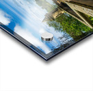 Old stone railway viaduct over River Nidd in Knaresborough Impression Acrylique