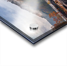 Sun rising over Valley Falls on a misty autumn day Acrylic print