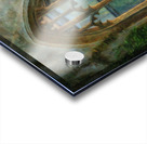 Oil painting of street light seen at St Dunstan church Acrylic print