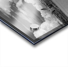 Dramatic monochrome panorama of National Harbor near Washington  Acrylic print