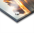 Wide panoramic view of sunrise over Tunnels Beach Kauai Hawaii Acrylic print