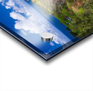 Kilauea lighthouse on headland against blue sky on Kauai Impression Acrylique