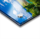 Mokolea point and Kahili beach framed by palm trees Kauai Impression Acrylique