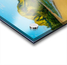 Oil painting sunrise over Tunnels Beach on Kauai in Hawaii Acrylic print