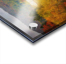 Painting of historic red barn nestled in fall colors in West Vir Acrylic print