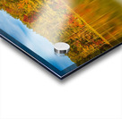 Fall leaves and metal pier in Coopers Rock State Forest in WV Acrylic print