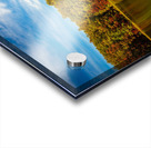 Fall leaves surround reservoir in Coopers Rock State Forest in W Impression Acrylique