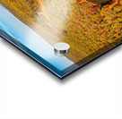 Aerial fall leaves around Coopers Rock reservoir in WV Acrylic print