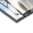 Fisherman fishing in Mississippi river on misty autumn morning Acrylic print