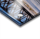 River cruise boat docked in Dubuque IA under Railroad bridge Acrylic print