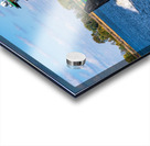 Tug boat or pusher boat leaving Lock and Dam 22 on Mississippi r Acrylic print